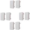puntoluceled 8 Pezzi Tasto copriforo falso polo 1 modulo compatibile con BTicino Living Light e Living International - Bianco - modulo da incasso