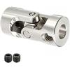 power tool U-Joint POWERTOOL 2-10 mm giunto universale albero sterzo per il collegamento di modelli di auto, modellini, navi, robot, ecc. (1 pezzo), argento