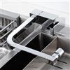 ZPSPZ Rubinetto Cucina Pieghevole Sottofinestra, Miscelatore Cucina Abbattibile Girevole Acqua Fredda e Calda Ottone, Miscelatore da Cucina Sottofinestra-Cromo