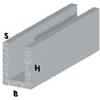 ARCANSAS PROFILO CROMO H.100 CANALINO U 10X15X1