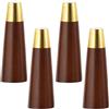 NANNAN3360 Gambe per Mobili Marrone Scuro Piedini per Divani in Legno 4 Pezzi Gambe per Armadio Gambe di Ricambio per Tavoli per Divano Letto Sedia, con Piastra di Montaggio e Viti (10cm)