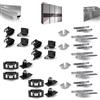 EVOTRADE Kit Ferramenta SISTEMA-4 per Armadi Scorrevoli con Ante Appese Max. 80 Kg. Apertura e Chiusura Ammortizzata - Kit con Binari 3 Metri e Carrelli (Kit per 4 Ante Scorrevoli, Carrelli Neri)