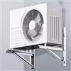 Generic Staffe di montaggio universali per condensatore CA in acciaio inox per pompe di calore mini split - Supporto resistente con capacità di 400 kg - Soluzione di montaggio a parete esterna