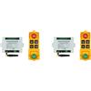 Mocturnity 2 x DC 12 V 24 V 36 V 4 CH LED Interruttore Relè Uscita Radio Trasmettitore Impermeabile Ricevitore 433 MHz