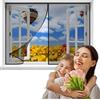 DteDty Zanzariera finestre, 55x85cmZanzariera Magnetica per Finestra, Easy to Install, L'aria può Circolare Liberamente finestre zanzariera per finestre d'Ingresso（Nero）