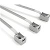 Etelec 100 Fascette Tubi Fissatubi Nylon, Fissaggio Tubi Rigidi, Foro Asola Tasselli Leggeri TX-6, Diametro Tubi 12-35 mm, Dimensioni 165 x 7,5 mm, Grigio, FGS16575
