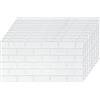 IZODEKOR Rivestimento murale in polistirolo effetto mattone bianco 50x100x2 cm | Pannelli murali effetto mattone da verniciare in EPS per progetti fai-da-te | Impermeabile | T-1900