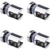 SEIWEI 4 supporti in vetro per mensole, regolabili, in lega di zinco, con morsetto per montaggio a parete, per ripiano di spessore 8-10 mm - Tipo E