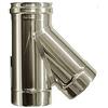 MBM Raccordo T 135° canna fumaria DN 130 tubo acciaio inox 316