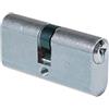 nextradeitalia 1 PZ CILINDRO INFILARE OVALE OTTONE CROMO SATINATO 2302 - mm.60 centrato (30+30)