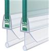 S'AFIELINA Guarnizione Doccia Sottoporta 2x80 cm 4-6 mm | Guarnizione Box Doccia per Porte in Vetro, Profilo Inferiore per Cabina Doccia, Montaggio Semplice