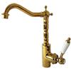 topolenashop RUBINETTO MISCELATORE PER LAVELLO CUCINA EFFETTO ORO ANTICO 59463