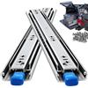 Generico Guide per Cassetti Pesanti 2 Binari per Cassetti con Serratura Totale Cursori a Sfera Carico Massimo Montaggio Laterale 120kg 300 350 400 500 850 900 950 1000mm Sistema a Rotelle(38 inch (950 mm))