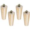 JIAOLUN123 4 Gambe per Mobili in Legno Piedini per Armadio in Rovere Conico Cabinet Piedi del Divano Tavolo Letto Cabinet Armadietto Guardaroba Vite M8(14.5cm)