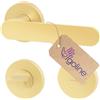 ERGO line Maniglia PRIMA per porte del bagno, oro, per porte con serratura del bagno (WC), maniglia rotonda oro opaco, guarnizione per porte, maniglia