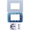 Di Tutto Per Tutti® - Set Completo 4 Pezzi, Placca 3M Da 3 Posti, Supporto 3M 3 Posti, Schuko 2P+T 16A, Bipasso Bivalente 2P+T 16A, Compatibile Vimar Arke, Bianco