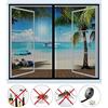 Earnmore Zanzariera magnetica per finestra, automatica, chiusa, senza forare, per la maggior parte dei tipi di finestre o porta del balcone, 80 x 120 cm, colore: nero