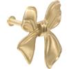 Hemobllo Pomello Design Foro Singolo a Forma di Fiocco in Ottone Oro per Mobile Resistente e Facile da Installare per Mobili e Armadi Eleganti