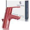 SANTRAS® Rubinetto per lavabo da bagno in rosso (RAL 3003, lucido) con asta di trazione, miscelatore monocomando/monocomando caldo/freddo per lavabo a 1 foro, rubinetto da bagno senza scarico