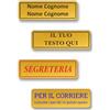 Generico Targa Posta Alluminio con Biadesivo | Personalizzabile 1‑4 Righe | Resistente Esterno & Interno | Targa Cassetta Postale (Alluminio Colore Oro, Misura 70x20mm)