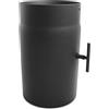 LANZZAS Tubo per stufa 250 mm con valvola a farfalla - Diametro Ø 160 mm - Colore: grigio ghisa | Tubo fumario Tubo di scarico Tubo per camino