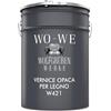 WO-WE Pittura colorata opaca per legno vernice acqua mobili protettiva W421 Nero intenso sim. RAL 9005-2.5L