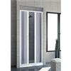 ROLLPLAST PINTO Box doccia estensibile in PVC a un lato due ante apertura centrale cm 120/130
