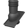 Parotec Camino di ventilazione DN 125 mm - altezza 325 mm - ventilatore passivo per tegole BMI Wierer TURMALIN - ventilazione del tetto | mattone di ventilazione - RAL 7016 Antracite