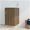 MarinelliGroup Mobile lavatoio in legno 60x50 50x50 45x50 cm asse lavapanni pilozza vasca in resina lavanderia (50x50 cm, Rovere Medio)