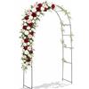 Paluplus Arco da Giardino per rose e rampicanti, Misura 140x38x240 cm, Supporto Pergolato per piante, tubolare in metallo resistente ai raggi UV, Decorazione da Esterno per Feste ed Eventi -086C -2,3