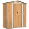 vidaXL Capanno Giardino Marrone Chiaro 192x108x223 cm Acciaio Zincato