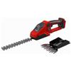 Roadtime Tagliasiepi e cesoie per erba a batteria 2 in 1 compatibile con Milwaukee 18V batteria, Forbici elettriche 90° regolabili da 150 W con 2 lame per tagliare arbusti ed erba (senza batteria)