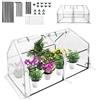 LZQ Serra in pellicola per pomodori, con 2 ante arrotolabili, a prova di cimici, tetto a punta, bassa, resistente ai raggi UV, per piante da giardino, bianco, 180 x 90 x 90 x 90 cm