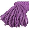 Uiopa Spago Juta 5mm x 10m, Spago Grosso Naturale Corda Canapa Colorato, 3 Fili Corda Iuta per Tiragraffi per Gatto, Artigianato Fai-da-Te, Giardinaggio, Decorazione Domestica (Viola Chiaro)