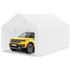 FIVMEN Carport - Tenda da campeggio, 4 x 6 m, con pareti laterali rimovibili, resistente all'inverno, per auto, SUV, camion, bianco