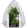IDMarket - Serra invernale per balconi e terrazze, a forma di maxi-cupola 250 x 250 x 200 cm