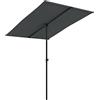 vidaXL Ombrellone da Esterni con Palo in Alluminio Parasole Protezione per Il Sole Telo Protettivo Tenda Accessori da Esterni 2x1,5 m Antracite