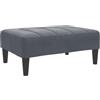 vidaXL Poggiapiedi Grigio Scuro 77x55x31 cm in Velluto, Pouf, Sgabello in Tessuto, poggiapiedi in Tessuto, ottomana, Seduta da Soggiorno