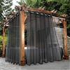 Hiseng Tende da Esterno con Occhielli, 2 Pezzi Voile Semi-Trasparenti Protezione Solare Privacy Oscurante Tenda Nero Bianco per Esterni Gazebo Giardino Balcone Cortile Soggiorno (132x241cm,Nero)