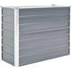 vidaXL Letto Rialzato Giardino in Acciaio Zincato 100x40x77 cm Grigio Fioriera
