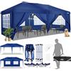 COBIZI Canopy - Tenda a baldacchino pop-up con 6 pareti laterali, impermeabile, UPF 50+, commerciale, istantanea, gazebo portatile 10 x 20 cm, per feste, campeggio, vender, display (blu navy)