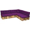 POKAR Set di Cuscini per Europallet Imbottito da 8 pezzi: 3x Sedile 120x80cm +3x Schienale 120x40cm +1x Laterale 60x40cm +1x decorativo 40x40cm, per Divano da Giardino, senza Pallet, Viola