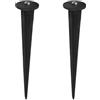 LED Universum - Set di 2 picchetti Ø 35 x 160 mm, in alluminio pressofuso nero, verniciato a polvere, adatto per presa esterna ADAM