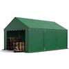 TOOLPORT Tendone deposito 4x6 m PVC 700 N Verde Scuro Impermeabile Tenda capannone Tenda di stoccaggio