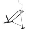 Relaxdays Sollevatore per Tagliaerba, 400 kg, Cric per Tosatore, Angolazione Regolabile Gradualmente, Acciaio, Nero