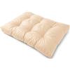 POKAR Cuscino-sedile 120x80x12cm per Divano da Giardino Impermeabile, per Bancali, Comoda Seduta, Schiuma Fredda, senza Pallet, beige