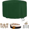 HHMYSH Rotonda Copertura Tavolo Esterno,Copertura per Mobili da Giardino,Copertura Tavolo Esterno Impermeabile,420D Oxford,Impermeabile,Antivento,Anti UV,Resistente allo Strappo,150x40cm,Verde