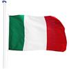 tectake® Asta Alluminio 625 cm con Bandiera, Corda e Piantone, Set, Regolabile in Altezza, Asta Allungabile, Asta Bandiera Esterno, Asta per Bandiera da Giardino - Italia