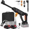 IERAKOR Idropulitrice a Batteria 70 Bar, Idropulitrice Portatile con Motore Brushless, Ugello 6 in 1 e 3 Velocità, 2 Batterie 21V 3.0Ah, Tubo 5m, Serbatoio Schiuma (400ML) per Auto e Terrazzo