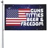 Generic Resistente alle intemperie Bandiera doppia faccia s Titties Beer & Freedom Flag Durevole Bandiera con occhielli in metallo 3x5 Ft per Decorazioni percortile,Spazi interni